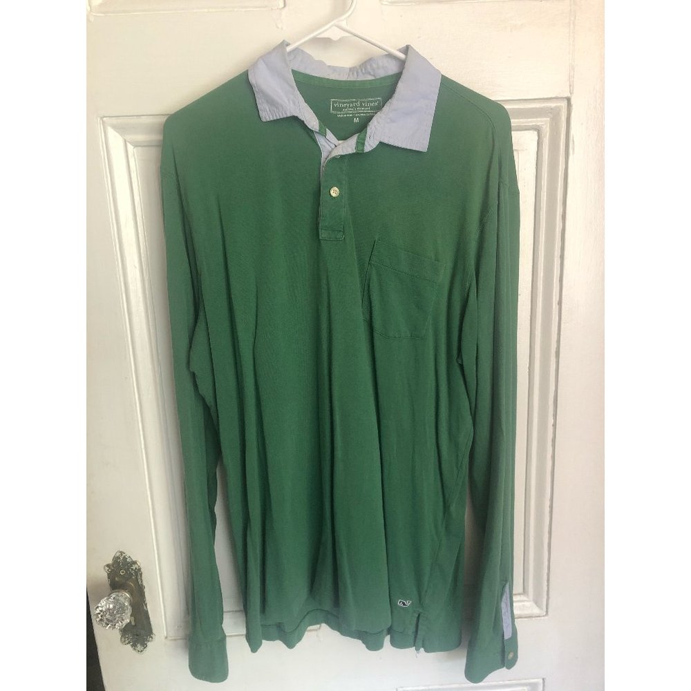 Vineyard Vines Long Sleeve Green Polo